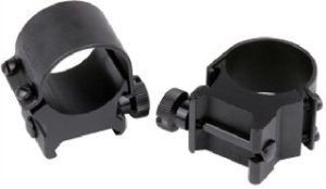Weaver Detachable Top Mount Rings 1" Low Matte Black 49040