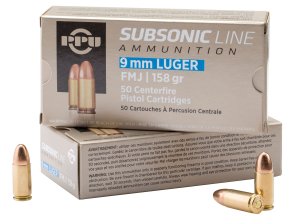 Prvi Partizan PPS9MM 9mm Luger 158 Grain Subsonic FMJ 50 Rounds