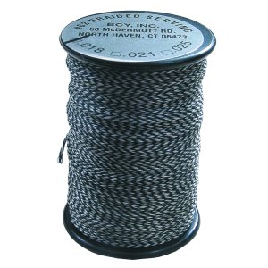 BCY 62 Braided Center Serving Black/White .025 60 Yards Archery String
