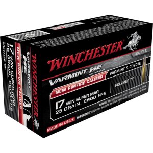 Winchester S17W25 Varmint HE 17 WSM 25 gr Polymer Tip 50 Bx/10 Cs