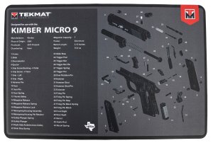 TekMat TEKR17KIMBERMCR9 Kimber Micro 9 Cleaning Mat Black/Gray Rubber...