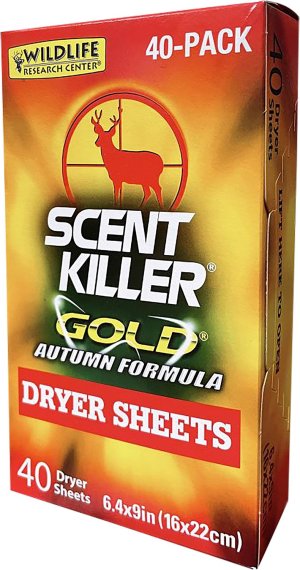 Wildlife Research Scents WR Scent Killr Gold Dryer Sheets 40p 1283