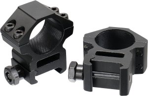 UTG RGWM25M4 Accushot 1" Medium Scope Rings Black Anodized Aluminum