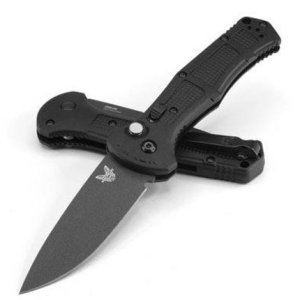 Benchmade 9070BK Claymore 3.6" Auto Knife Black Grivory Drop Point