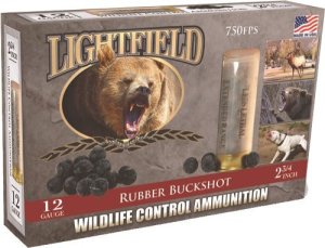 Lightfield Ammunition 12Ga 2.75" 21-Ball Rubber Buckshot 5RD CWRB-12