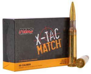 PMC 50XM X-Tac Match .50 BMG 740gr Solid Brass Ammo 10 Rounds