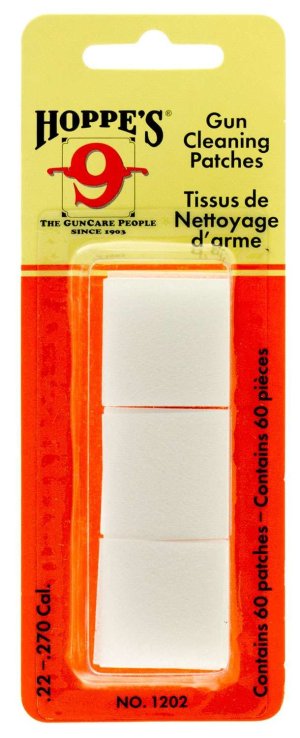 Hoppe's Gun Cleaning Patches 1203 270-35 Cal Synthetic 50 Per Pack