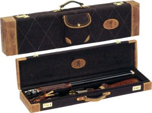 Browning Lona Canvas/Leather O/U Shotgun Case - Fits up to 34" Barrels