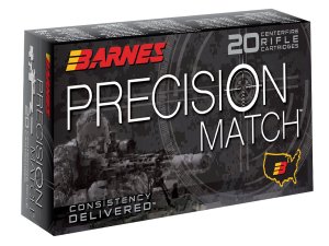 Barnes Bullets 30846 5.56x45mm NATO 69gr Open Tip Match Boat Tail 20 Rounds