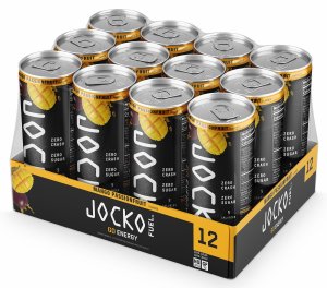 Jocko Fuel 29046 Mango Passionfruit Energy Drinks 12oz 12Pack