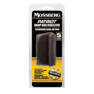 Mossberg Patriot 95033 5rd Drop Box Magazine, Long Action, Polymer, Blued, Fits Mossberg 4X4