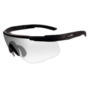 Wiley X Eyewear 303 Saber Shooting Glasses Clear Lens Black Frame