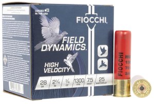 Fiocchi 28HV75 28 Gauge High Velocity Lead Shot Ammunition