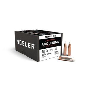 Nosler 54801 AccuBond Bullets .270 Cal 150gr Spitzer Point 50 Pack
