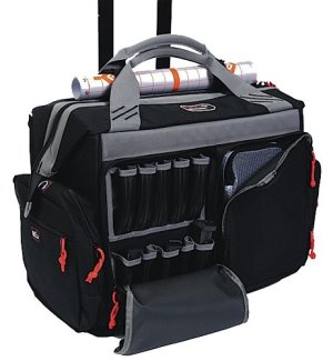 G Outdoors GPS-2215RB Rolling Range Bag with Telescoping Handle, Black