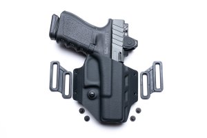 CRUCIAL CONCEALMENT Covert OWB Paddle Holster Black Right-Hand