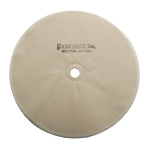 Brownells Loose Muslin Polishing Wheel 8" x 20-Ply 5/8" Arbor