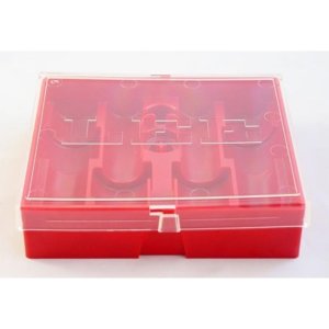 Lee Precision Flat 4-Die Storage Box Multi-Caliber Red 90422