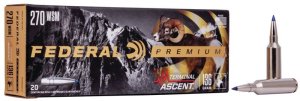 Federal Premium Terminal Ascent 270 WSM 136 Grain 20 Rounds P270WSMTA1