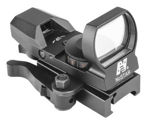 NcStar D4RGBQ Reflex Sight Red/Green 4 Reticles QR Mount Black