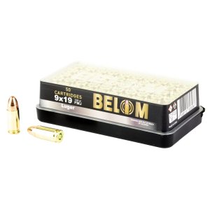 Belom 8606110608086 9MM 124 Grain FMJ 50 Rounds