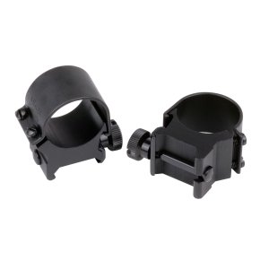 Weaver Mounts 49042 Top Mount Scope Ring Set 1" Tube High Quick Detach Matte Black Aluminum