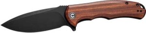 Civivi C803H Praxis Knife 3.75" Cuibourtia Wood Handle Black Stonewash