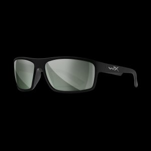Wiley X ACPEA06 Peak Grey Silver Flash Lenses/Matte Black Frame Sunglasses