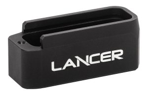 Lancer EXTBP06BLK L5AWM 6rd Extended Magazine Base Pad Black Aluminum