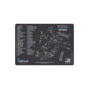 Cerus Gear HM-RUG-SR22-SCH-GRY Ruger SR22 Schematic Mat 17x12 In