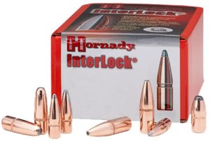 Hornady 4502 InterLock Hunting 45 Cal .458 350 gr Round Nose (RN)