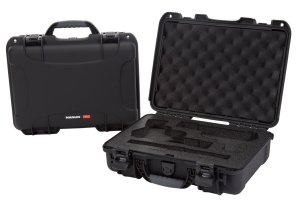 Nanuk 910 Classic 2 Up Pistol Case Black Polymer Foam Latches