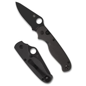 Spyderco ButtonUp Carbon Fiber Folding Knife 3.27" Clip Point Blade 7.5"