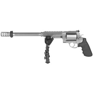 Smith & Wesson 170339 Performance Center Model 460 XVR 460 S&W Mag 5rd 14" MB Stainless Steel Barrel & Cylinder Satin Stainless Steel Frame with Black Polymer Grip Includes Bipod