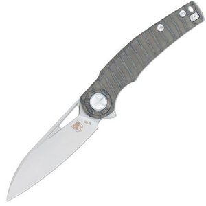 CobraTec CTAPXM390SFT Apex Button Lock M390 Sheepsfoot Titanium Handle