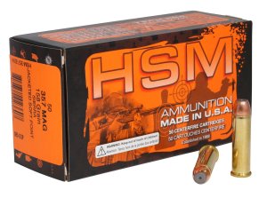 HSM Ammunition 35722N Pro Pistol .357 Mag 158gr JSP 50 Rounds