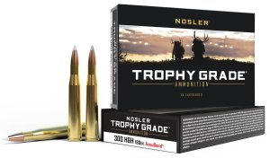 Nosler 60060 Trophy Grade 300 H&H Mag 180 gr 2950 fps AccuBond 20 Bx/10 Cs