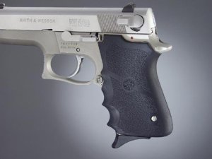 Hogue 69000 Rubber Grip Black with Finger Grooves for S&W 6906/Shorty 40