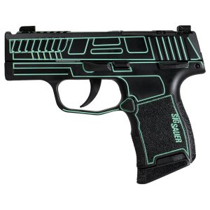 Sig Sauer P365 Outlander Blue Laser Handgun 9mm Luger 10rd Magazines(2) 3.1 Spectrum Barrel X-RAY 3 Sights Manual Safety