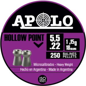 HATSAN APOLO .22 HOLLOW POINT 18 GRAIN 250 PACK