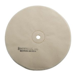 Brownells Loose Muslin Polishing Wheel 8" x 20-Ply 1/2" Arbor