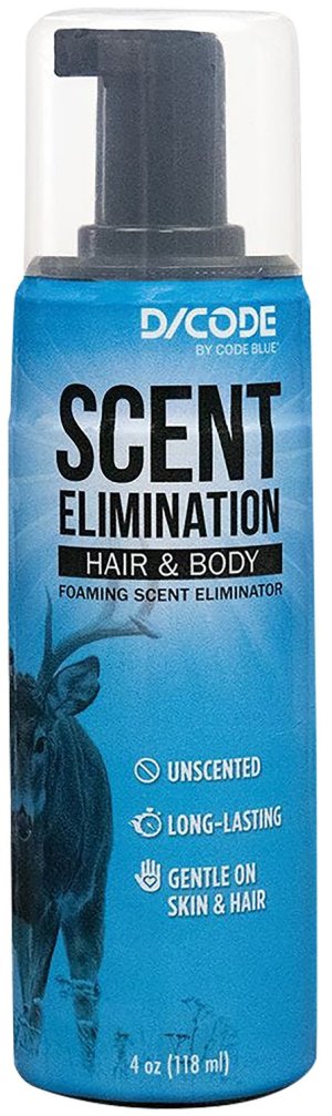 Code Blue OA1435 Hair/Body Foam Scent Eliminator 4 oz Unscented