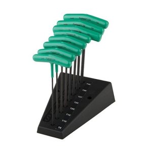 Bondhus 74034 ProHold Torx T-Handle Set, 8-Piece Star Tip