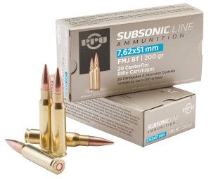 Prvi Partizan PPS762 7.62x51mm 200gr FMJ BT Subsonic 20 Round Box