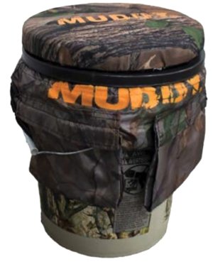 Muddy MUD-GS1205 Sportsman's 5-Gallon Bucket Black/Camo with Seat