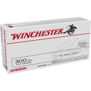 Winchester USA300B147 300 Blk 147 Grain FMJ 20 Rounds Box