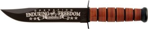 KA-BAR 9169 USMC OEF Afghanistan 7" Knife with Leather Sheath