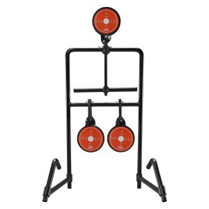 Champion 40870 Triple Gong Auto Reset Target Black/Orange Steel 3-Set