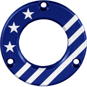 Axcel Driver Hubcap Blue Engraved Patriotic Theme ADVR-HUB-BLUSA