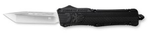 CobraTec Knives LBCTK-1LTNS Tanto D2 Steel OTF Knife Black Handle